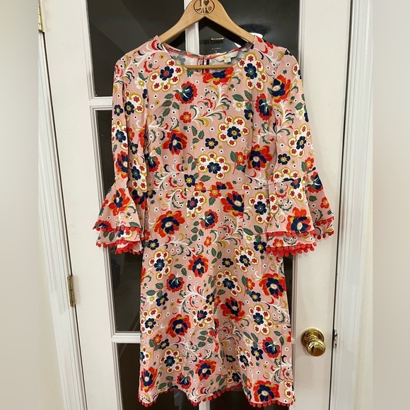 Boden Carmen Floral Bell Ruffle Sleeve - Size 6 - Picture 4 of 11